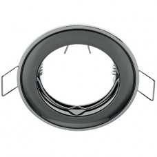 Σποτ Στρογγυλό Χωνευτό Σταθερό Αλουμινίου Γραφίτη / Χρώμιο